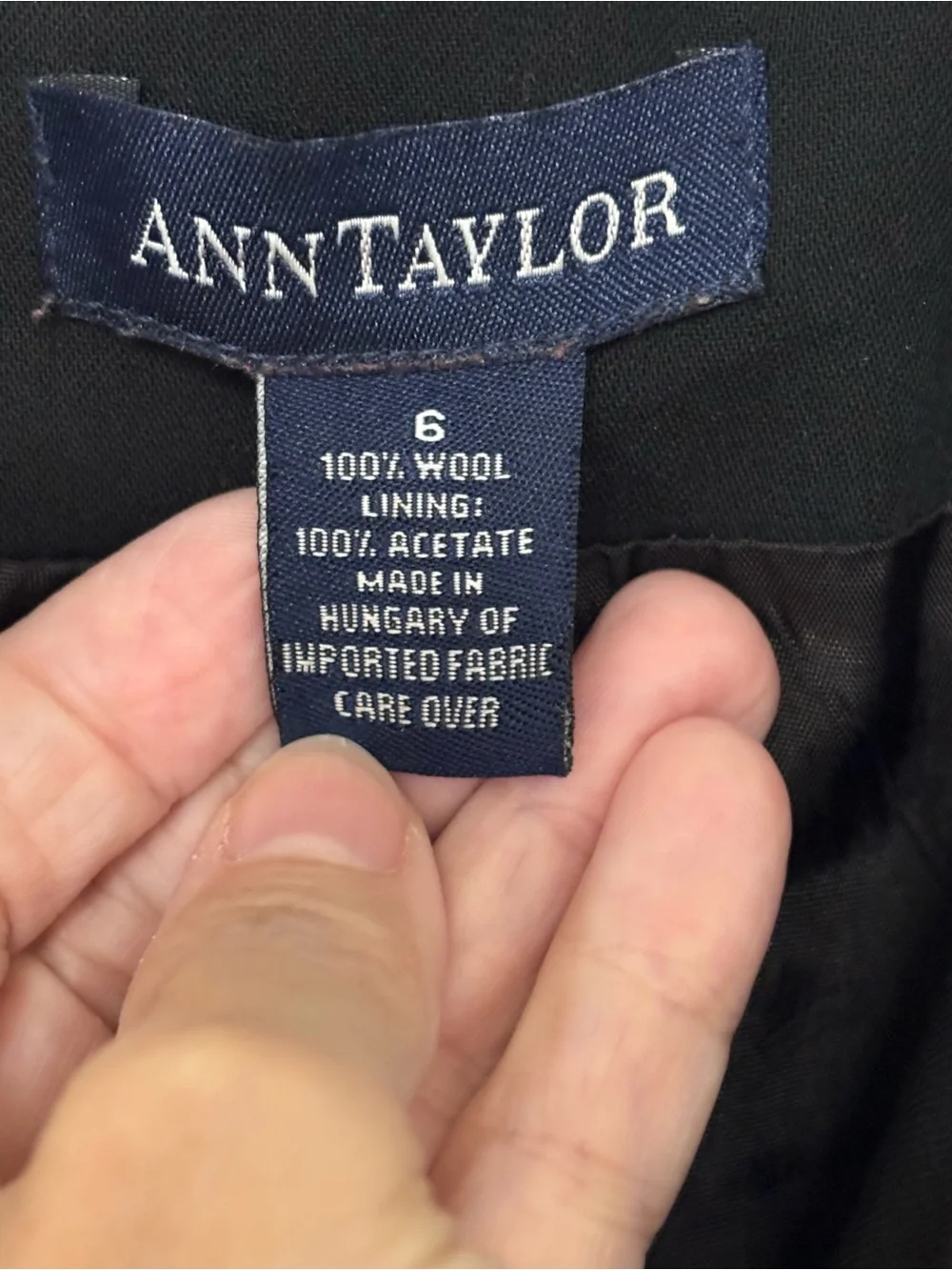 Ann Taylor Black Trench Coat with Clean Collar